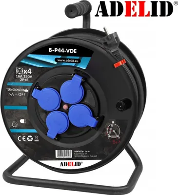 Produktbild von Kabeltrommel Verlängerungskabel Stromkabel 50m 3x2,5mm² 4-Fach Steckdose 230V IP44