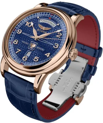 Produktbild von Aviator Herrenuhr Blau aviator-V.3.44.2.395.5