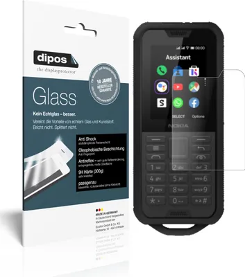 Produktbild von 2x Schutzfolie für Nokia 800 Tough matt - Anti-Shock 9H Folie dipos Glass Kunststoffglas
