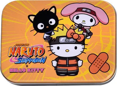 Produktbild von Naruto Kinderpflaster Lizensiertes Produkt - Metall-Box - 24 Pflaster - Schönes Design Pflaster Aufbewahrungsbox für Kinder - 1 Box