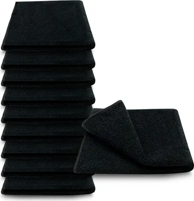 Produktbild von 10x ARLI Gästetuch 30 x 50 cm schwarz - 100% Baumwolle ( 10er Set / Pack )