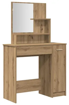 Productafbeelding van vidaXL Make-up tafelset, Artisan eikenhout, houtvezel