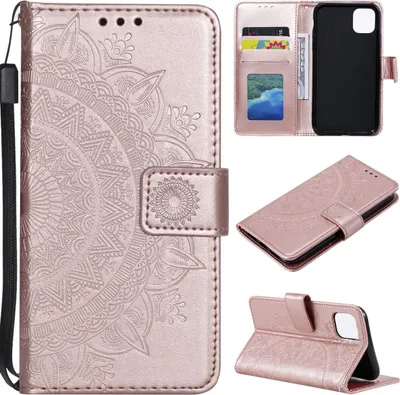 Produktbild von König Design Hülle kompatibel mit Apple iPhone 14 Pro Kunstleder Handyhülle - Handy Case Roségold