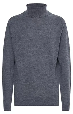 Immagine prodotto di Maglione grigio con collo a costine per uomo