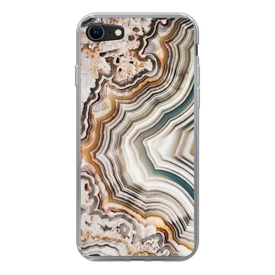 Produktbild von MuchoWow® Handyhülle Schutzhülle Hülle für iPhone 8 Naturstein - Nahaufnahme - Muster Silikon Softcase Handy Hülle - Schutzhaube
