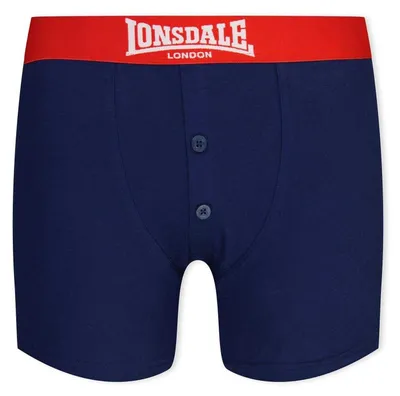 Obrázek produktu pro Lonsdale – boxerské trenýrky pro chlapce (balení po 2 ks) GT13089 (128) (námořnická modrá/zářivě červená)
