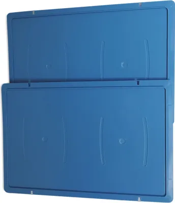 Produktbild von 2 Stück Deckel für Gemüsekiste, Eurofleischerkiste, Stapelbox E1 E2 E3 blau (2xDeckel blau)