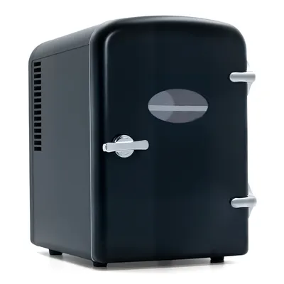 Produktbild von ZMH Mini Kühlschrank 4L Kühlschränke Klein 12V/230V Laufruhe Geeignet Tischkühlschrank für Auto Zimmer Camping Wohnmobil Büro Reisen Schwarz