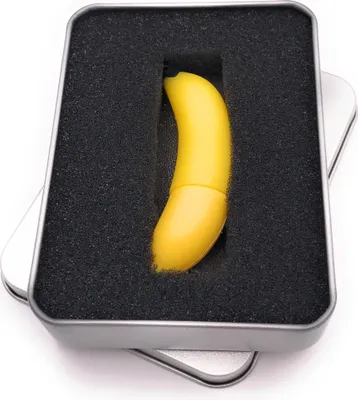 Produktbild von Onwomania Banane Obst Essen USB Stick in Alu Geschenkbox 128 GB USB 3.0