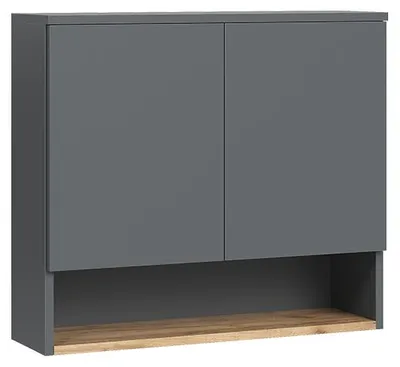 Image de Armoire murale Vicco Viktor Anthracite/Chêne doré 68x60cm à 2 portes, Model 62830