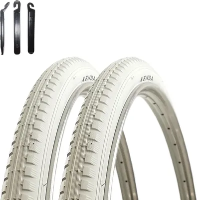 Zdjęcie produktu dla 2 x opona rowerowa Kenda K-142 biała 40-635 (28 x 1 1/2) wraz z dźwigniami do opon maxxi4you