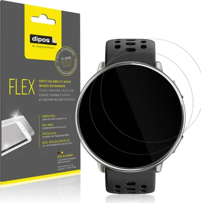 Produktbild von 2x Schutzfolie für Amazfit Active 2 Folie, 100% Displayabdeckung, dipos Flex