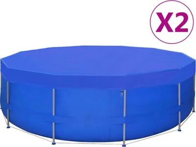 Obrázok produktu pre Krycie plachty na bazén 2 ks PE okrúhle 460 cm 90 g/m²