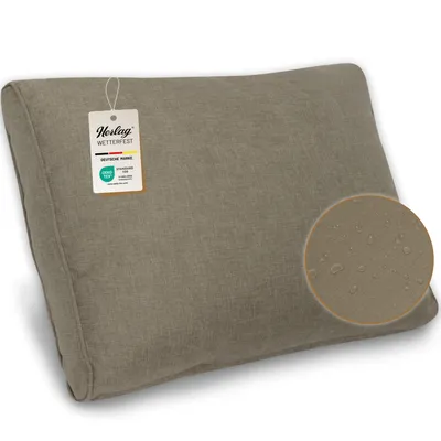 Produktbild von Herlag Loungekissen Sunny, Rückenkissen 40x60x14cm Taupe, Wetterfestes Premiumkissen für Gartenlounge, Waschbares Gartenkissen, UV- & Fleckschutz