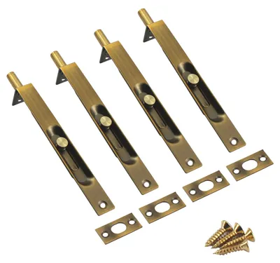 Productafbeelding van Solidchoice - 4 Inch Roestvrij Staal Verborgen Deurslot met Schroeven (4 stuks)