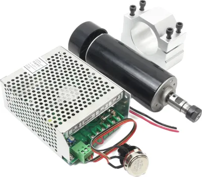 Image de moteur de broche de 500W, plage de vitesse de 2000 à 12000 tr/min, design refroidi par air, pince de serrage ER11