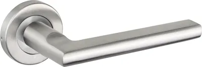 Immagine prodotto di Maniglia per porta Lavuzo Teramo in acciaio inox con rosetta rotonda - per set