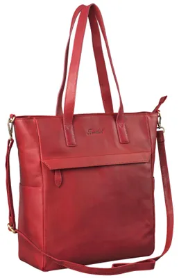 Produktbild von Benthill Shopper Damen Leder Groß - Ledertasche mit Reißverschluss - Umhängetasche aus Echtleder - Handtasche Vintage