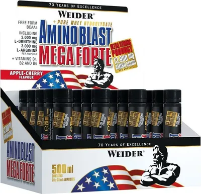 Immagine prodotto di Weider Amino Blast Mega Forte 20x25 ml fiale mela-ciliegia