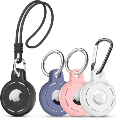 Image de INF Étui de protection en silicone pour AirTag Apple Multicolore Paquet de 4