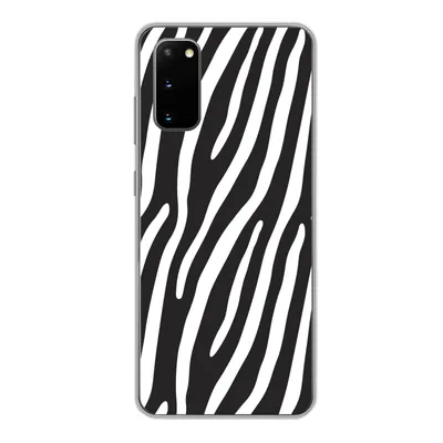 Produktbild von MuchoWow® Handyhülle Schutzhülle Hülle für Samsung Galaxy S20 Tiere - Zebradruck - Schwarz Silikon Softcase Handy Hülle - Bild