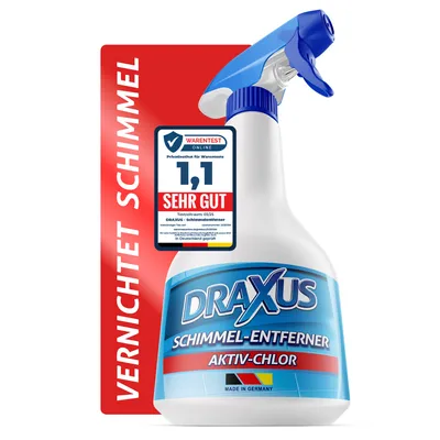Produktbild von DRAXUS Profi Schimmelentferner mit innovativem Hafteffekt I Extra starkes Schimmelspray für Wand, Bad, Silikonfugen & mehr I Vernichtet Schimmel