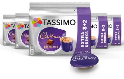 Produktbild von Tassimo Kapseln Cadbury Kakao, 5 x 10 Pads, 50 Kakaokapseln