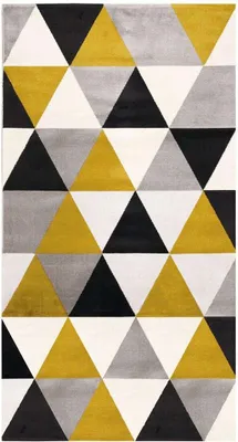 Immagine prodotto di Tappeto in lana con triangoli gialli 80x150