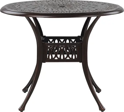 Zdjęcie produktu dla BELIANI Stół ogrodowy brązowy aluminium okrągły ø 90 cm vintage