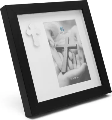 Image de Zilverstad Fotorahmen mit Kreuz 10x15 Metall Portrait    7550001
