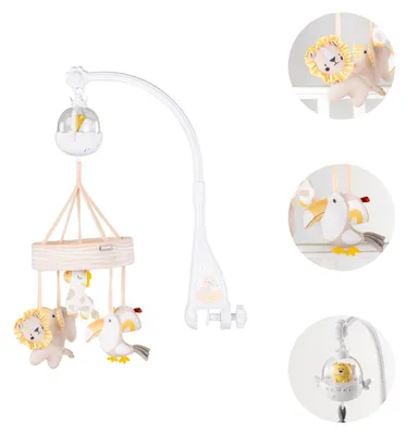 Produktbild von Chipolino Musik Mobile rund drehbar Projektor Bär Timer Bluetooth Fernbedienung beige
