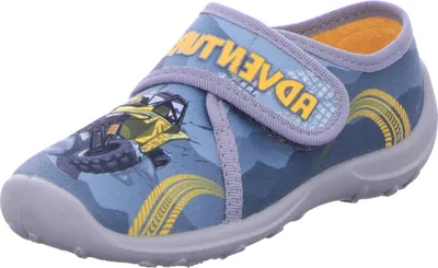 Produktbild von Fischer Markenschuh Jungen Hausschuhe Boogy 22866-27, 22866-28, 22866-29, 22866-30, 22866-31, 22866-32, 22866-33, 22866-34, 22866-35 FIM-642355 grau/gelb 35