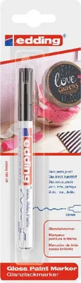 Produktbild von Edding e-780, 1 Stück(e), Schwarz, Feine Spitze, Schwarz, Weiß, Weiß, Kunststoff