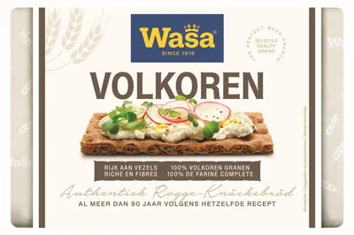 Produktbild von Wasa 7300400481700, Knäckebrot, Natürlich/Natur, 260 g, Rechteck, 330 kcal, 1390 kJ