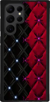 Produktbild von TPU Silikon Hülle für Samsung Galaxy S22 ULTRA Handy Cover Case Schutzhülle Handyhülle Bumper MOTIV 450 Rot Schwarz