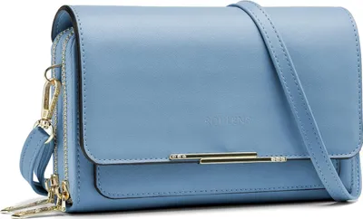Produktbild von Roulens Damen Klein Kunstleder Umhängetasche Crossbody Blau