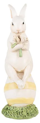 Obrázok produktu pre Clayre & Eef dekoratívna figúrka králika 19 cm biely plast