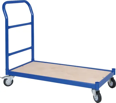 Produktbild von Schiebebügelwagen LxBxH 1070x500x890 mm, Gewicht 18 kg, 4 Lenkrollen, 2 mit Feststellbremse