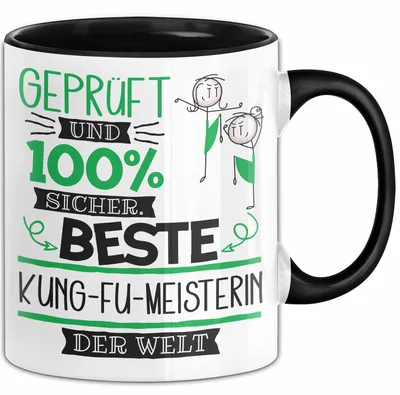 Produktbild von Beste Kung-Fu-Meisterin Der Welt Tasse Geschenk für Eine Kung-Fu-Meisterin  Und Sicher Geschenkidee Geburtstag Weihnachten (Schwarz)