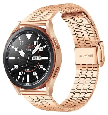 Produktbild von By Qubix Edelstahlarmband - Champagne Gold - passend für Samsung Galaxy Watch 6 - 40 mm & 44 mm