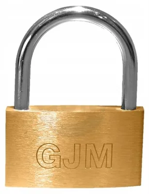 Produktbild von GJM ME50 Messing Vorhängeschloss mit 3 Schlüsseln