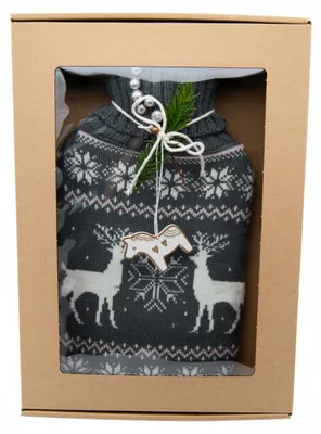 Produktbild von Tragar Geschenkset Wärmflasche Gummiflasche im Strickbezug 2L