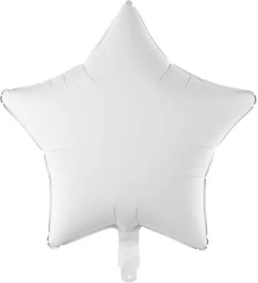 Produktbild von Folienballon Stern, weiß, 48cm
