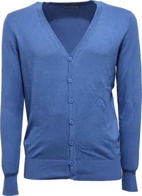 Produktbild von 8739U AKASAWA Herren Pullover aus Baumwolle hellblau Baumwolle Herren