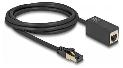 Imagen del producto de Cable de extensión de red DeLOCK, conector RJ45 a conector RJ45, categoría 8.1, S/FTP, 2 metros, color .Cat8.1, S/FTP (S-STP), RJ-45, RJ-45,
