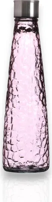 Obrázek produktu pro Vintage skleněná láhev na vodu 750 ml - diamant - pastelové barvy, fialová