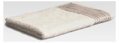 Produktbild von Wellness Gästetuch Uni mit Chenillebordüre 30 x 50 cm aus 100 % Baumwolle, natur
