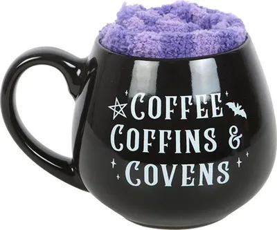 Obrázok produktu pre Niečo iné - sada hrnčekov "Coffee, Coffins & Covens" SD10506 (jedna veľkosť) (čierna/fialová)