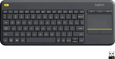 Immagine prodotto di Logitech K400 Plus Tastiera RF QWERTY senza fili nera (920-007119)