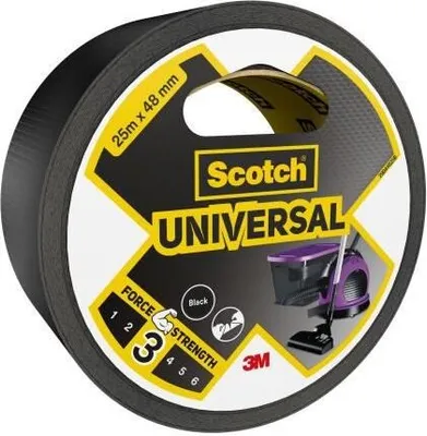Zdjęcie produktu dla Scotch 7100205219 Scotch Universal Gewebeband schwarz 48,0 mm x 25,0 m 1 Rolle
